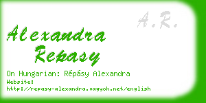 alexandra repasy business card